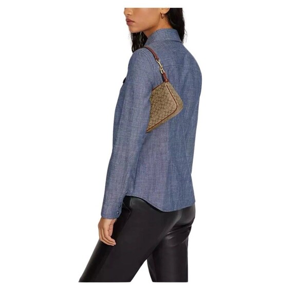 Coach CE698 Nolita 19 In Colorblock Micro Signature Canvas Clutch Purse Wristlet - Picture 9 of 9